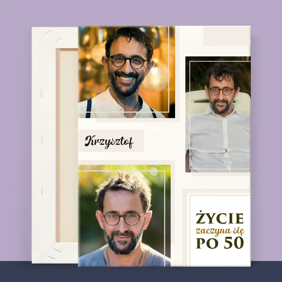 Fotokolaż: Życie Zaczyna Się Po 50 - Wydruk Obramowany - Image 13