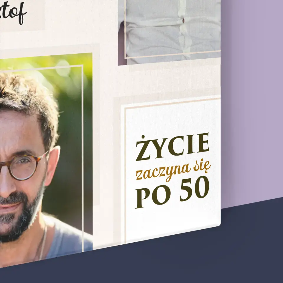 Fotokolaż: Życie Zaczyna Się Po 50 - Wydruk Obramowany - Image 16