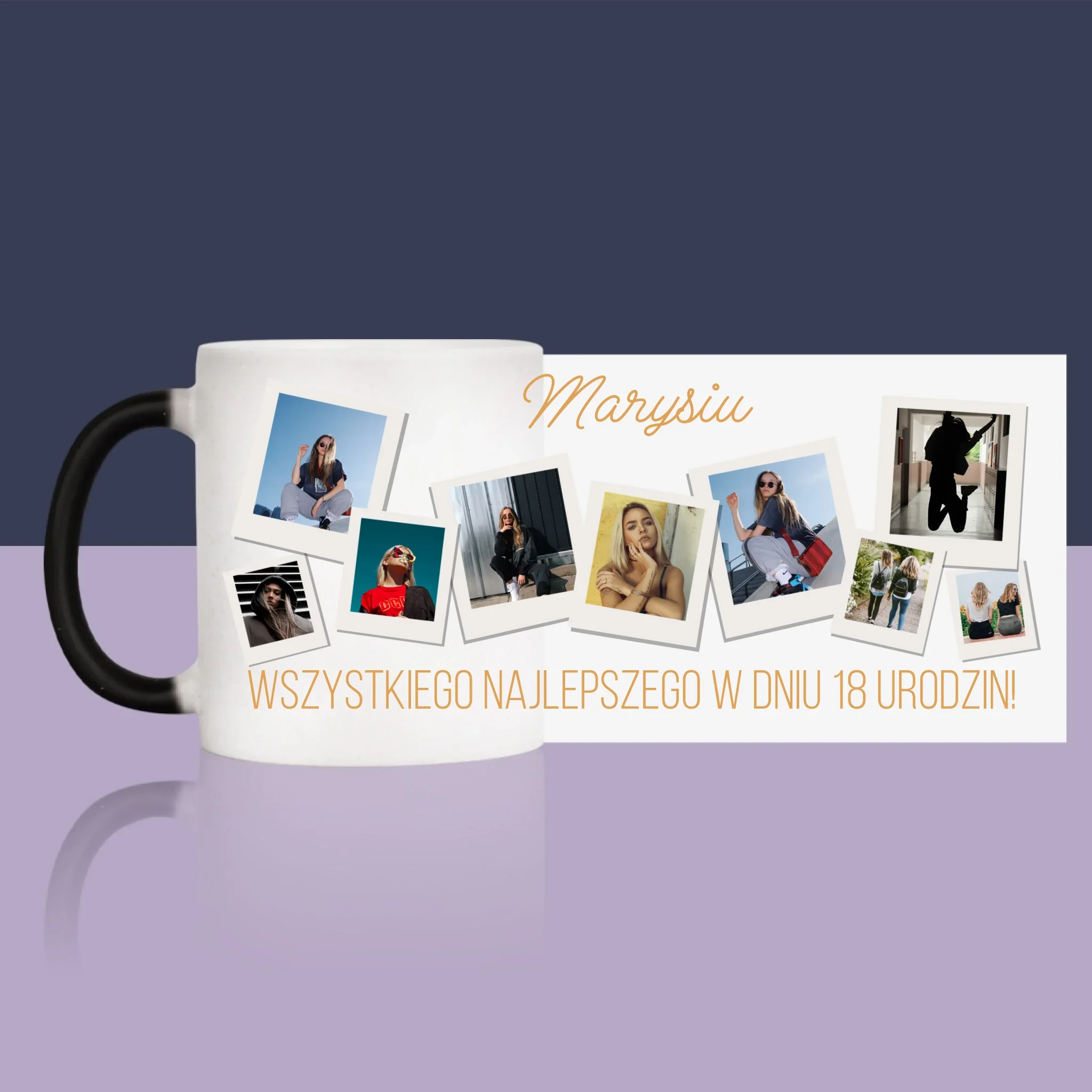 Fotokolaż: Życzenia Na Urodziny - Kubek z Nadrukiem - Image 14