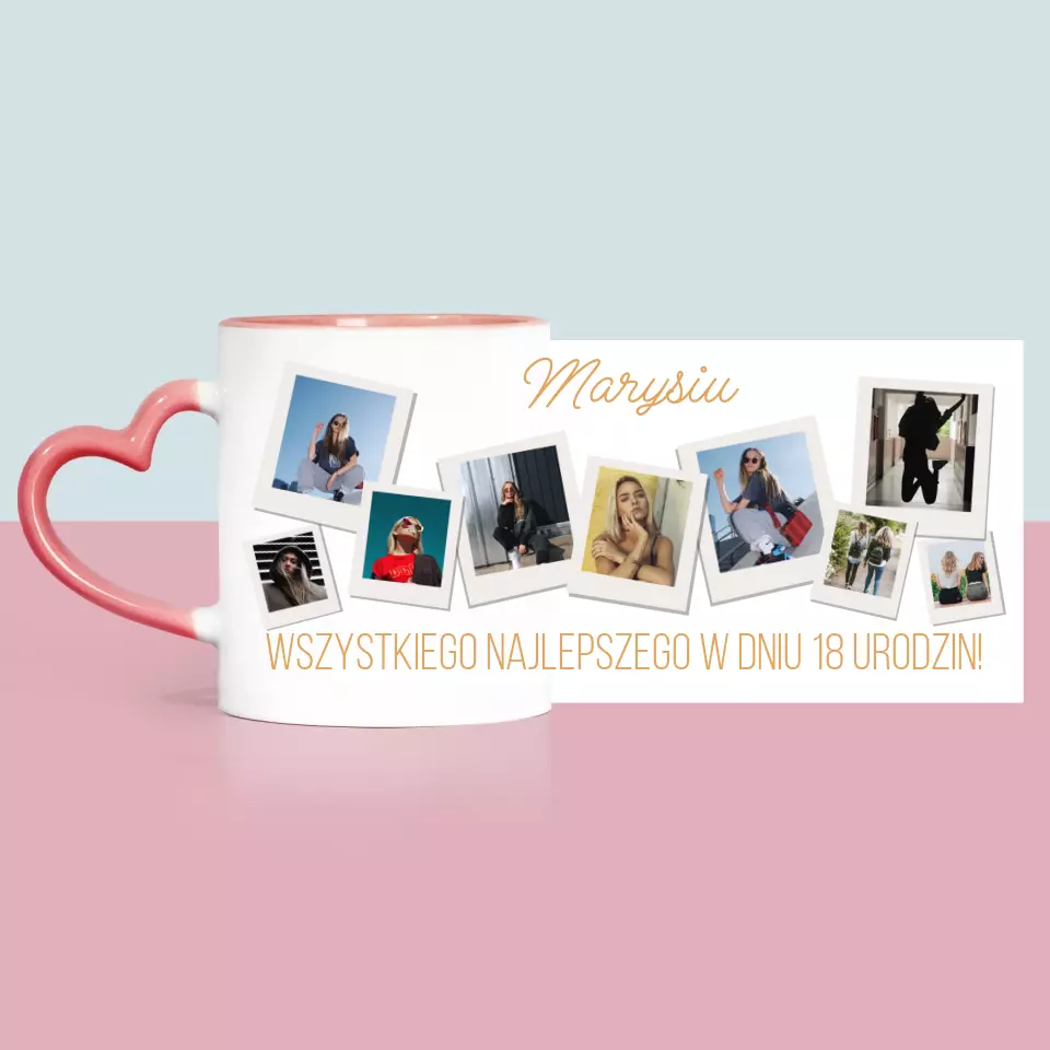 Fotokolaż: Życzenia Na Urodziny - Kubek z Nadrukiem - Image 6