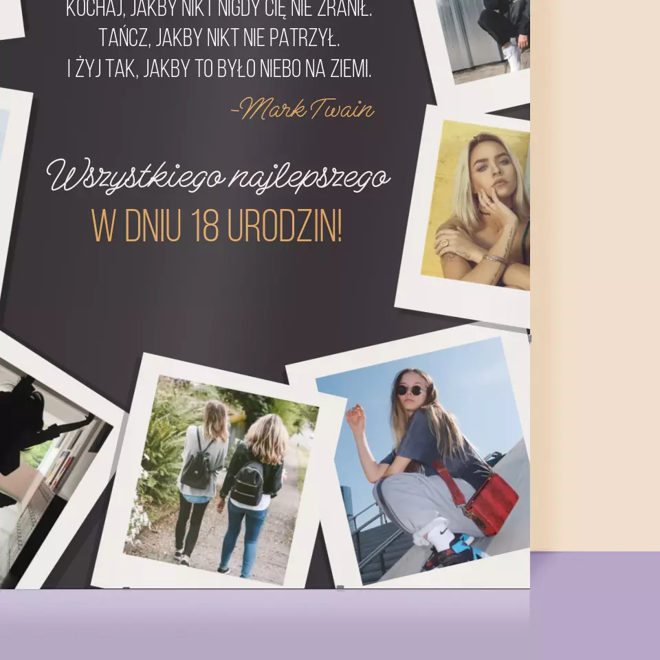 Fotokolaż: Życzenia Na Urodziny - Personalizowany Plakat - Image 2