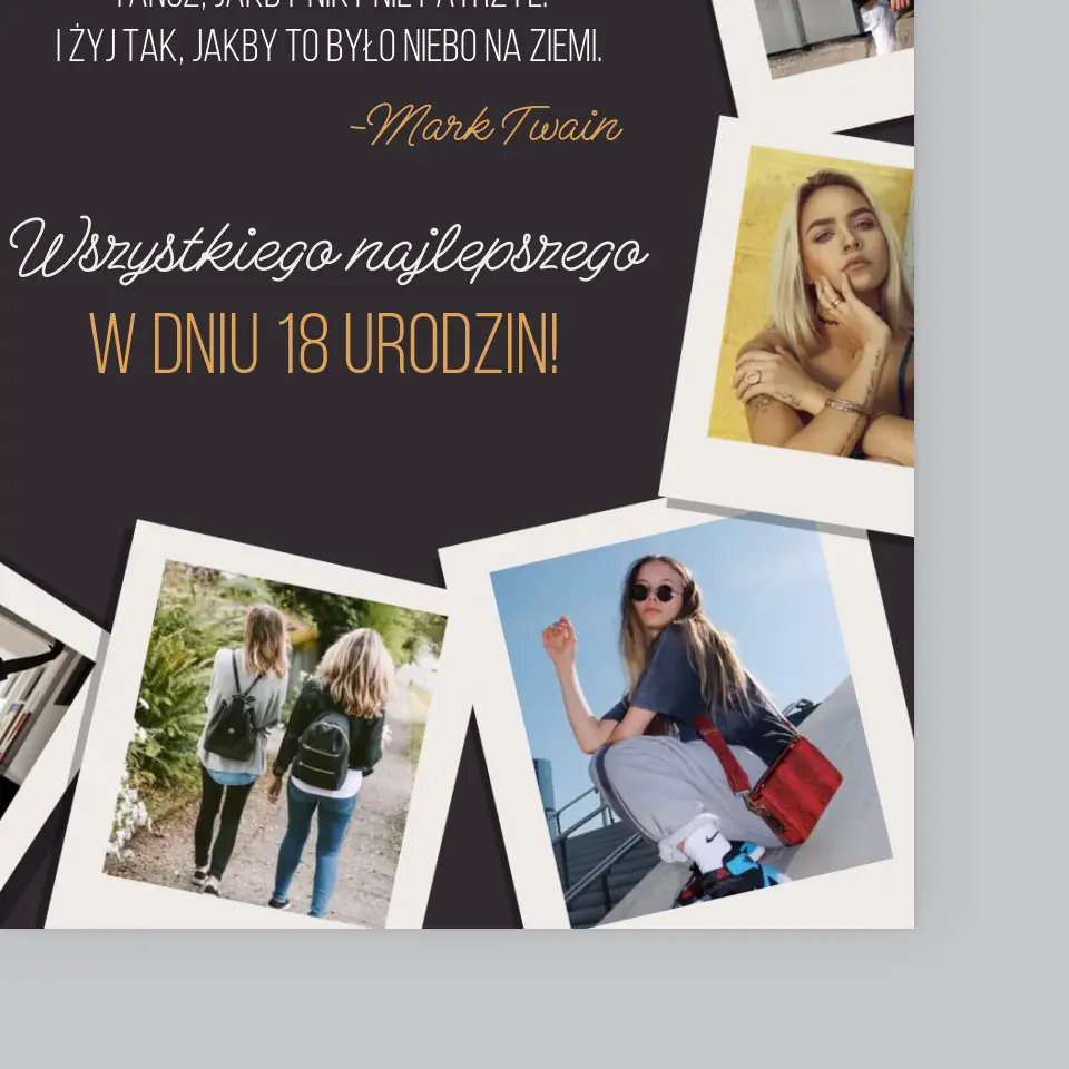 Fotokolaż: Życzenia Na Urodziny - Wydruk Obramowany - Image 4