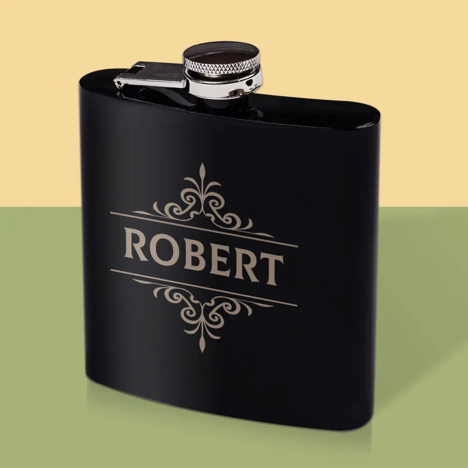Monogram: Imię Elegant - Personalizowana Piersiówka - Image 3