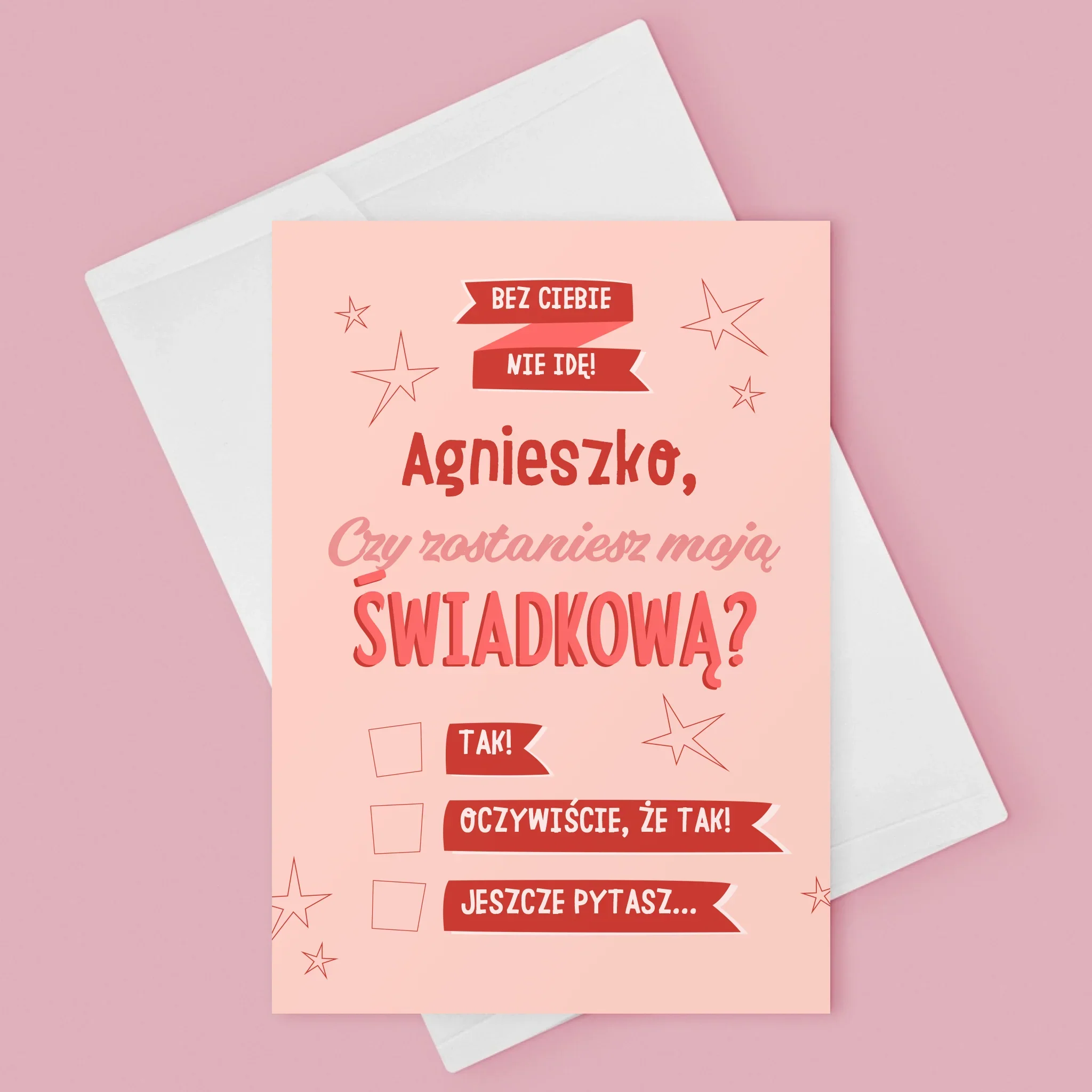 Imię i Podpis: Bez Ciebie Nie Idę - Kartka z Życzeniami - Image 3