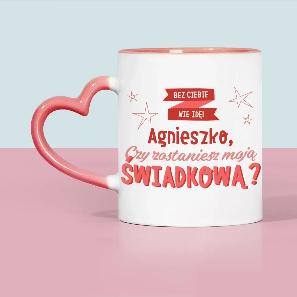 Imię i Podpis: Bez Ciebie Nie Idę - Kubek z Nadrukiem - Image 5