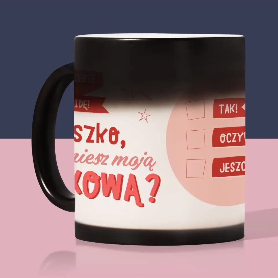 Imię i Podpis: Bez Ciebie Nie Idę - Kubek z Nadrukiem - Image 8