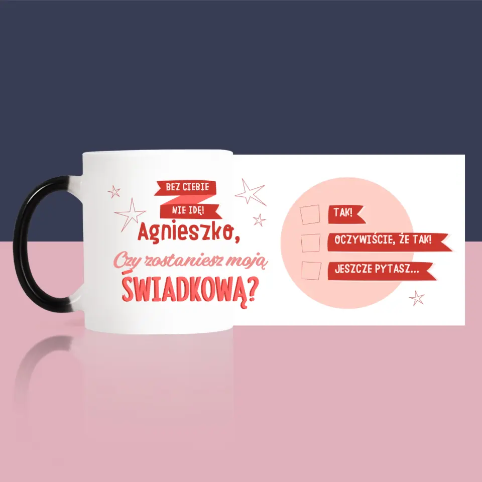 Imię i Podpis: Bez Ciebie Nie Idę - Kubek z Nadrukiem - Image 9