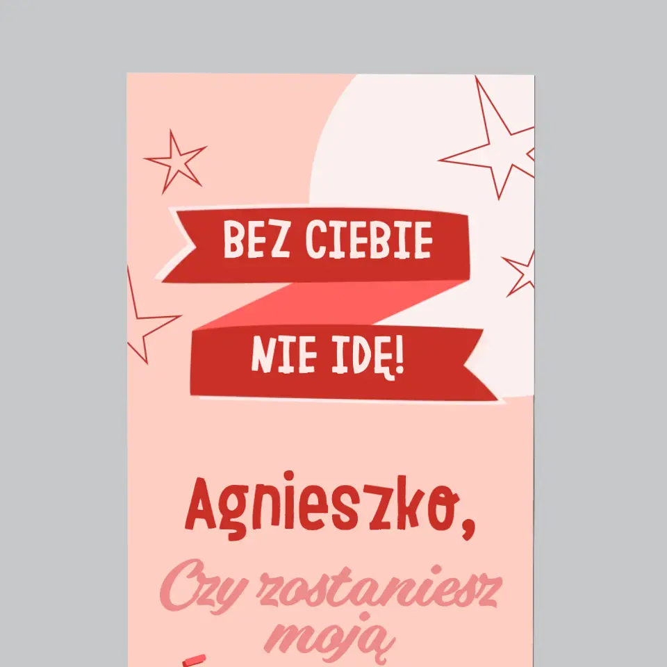Imię i Podpis: Bez Ciebie Nie Idę - Magnes Na Lodówkę - Image 3