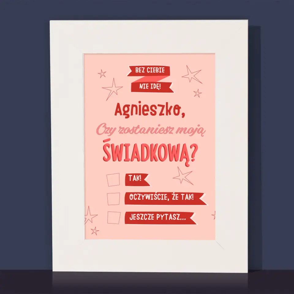 Imię i Podpis: Bez Ciebie Nie Idę - Ramka Na Zdjęcie - Image 2