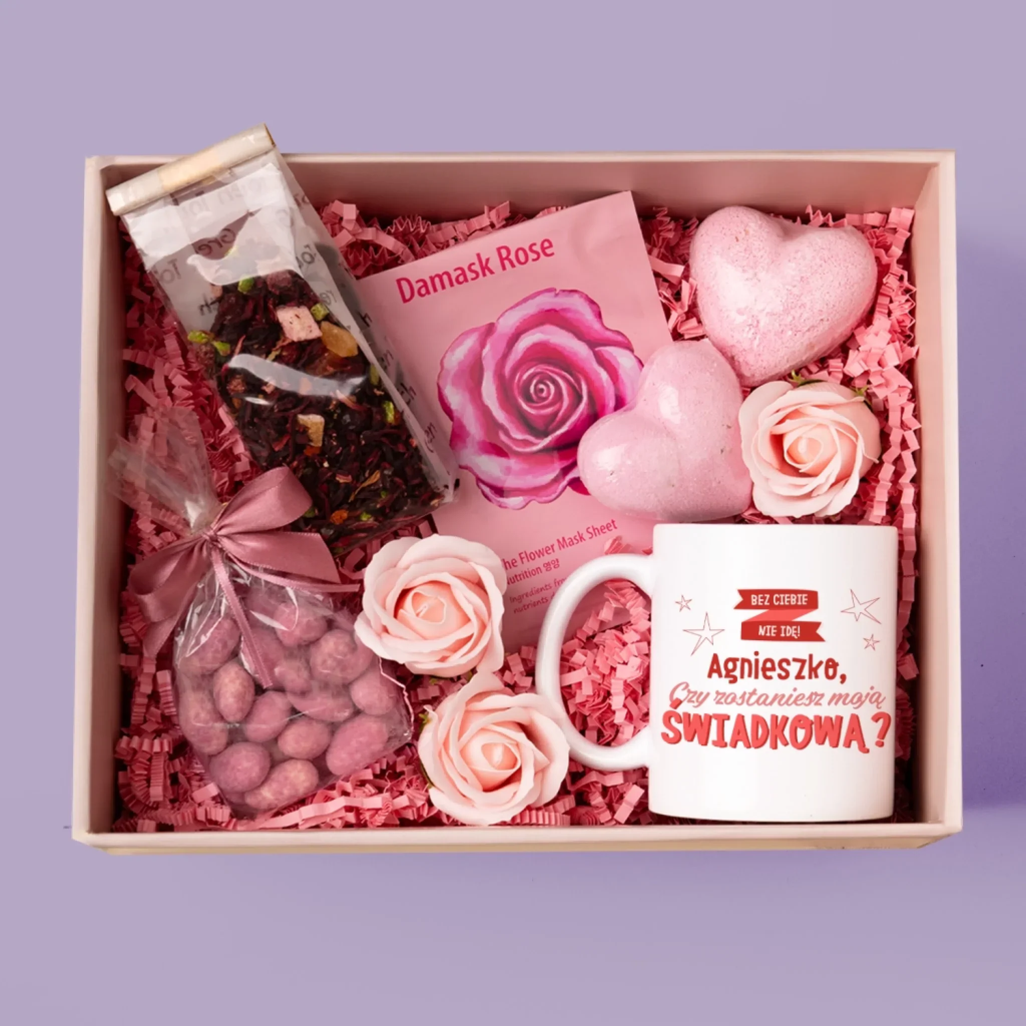 Imię i Podpis: Bez Ciebie Nie Idę - Zestaw prezentowy z kubkiem i różanym spa - Image 3
