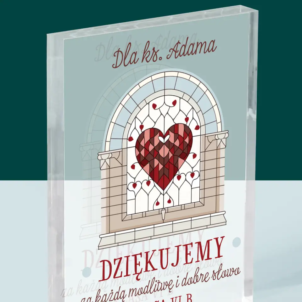 Imię i Podpis: Dziękujemy Za Każdą Modlitwę - Blok Akrylowy z Nadrukiem - Image 2