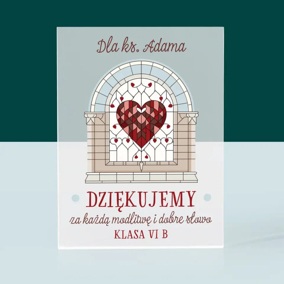 Imię i Podpis: Dziękujemy Za Każdą Modlitwę - Blok Akrylowy z Nadrukiem - Image 3