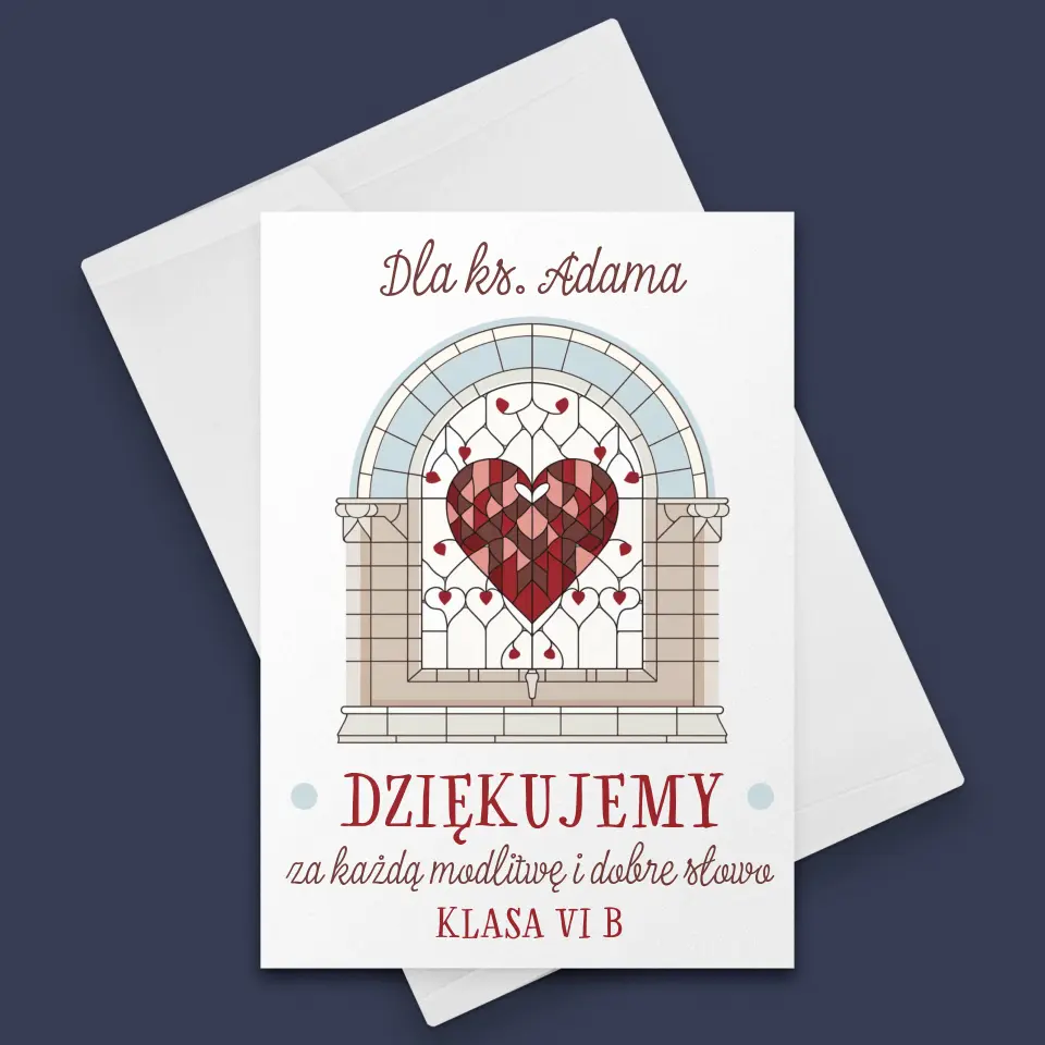 Imię i Podpis: Dziękujemy Za Każdą Modlitwę - Kartka z Życzeniami - Image 3