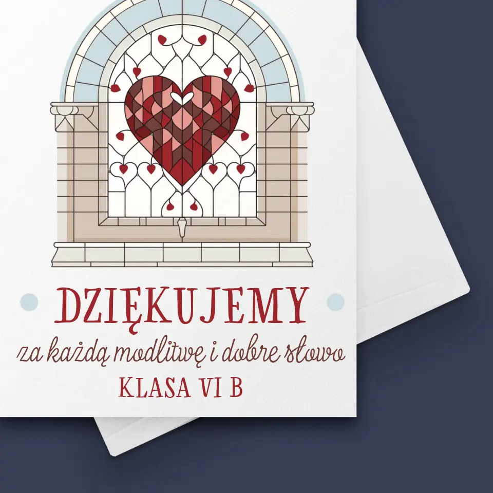 Imię i Podpis: Dziękujemy Za Każdą Modlitwę - Kartka z Życzeniami - Image 4