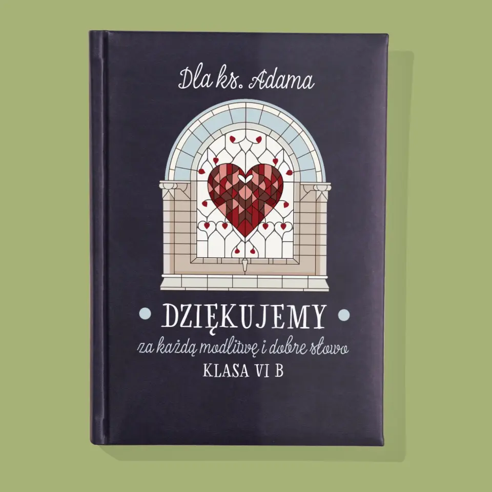 Imię i Podpis: Dziękujemy Za Każdą Modlitwę - Notes Książkowy z Nadrukiem - Image 2