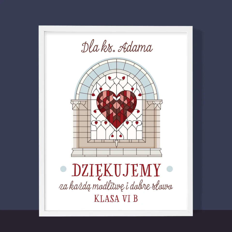 Imię i Podpis: Dziękujemy Za Każdą Modlitwę - Wydruk Obramowany - Image 10