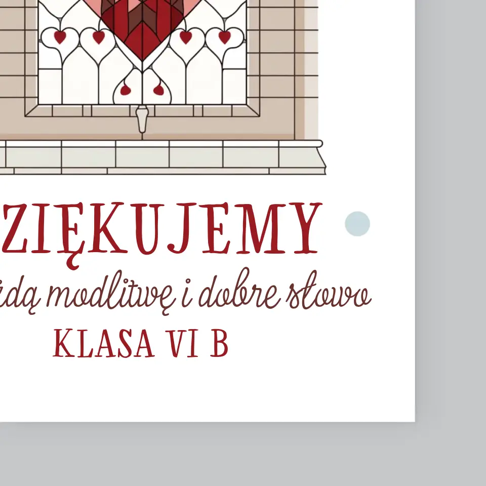 Imię i Podpis: Dziękujemy Za Każdą Modlitwę - Wydruk Obramowany - Image 4