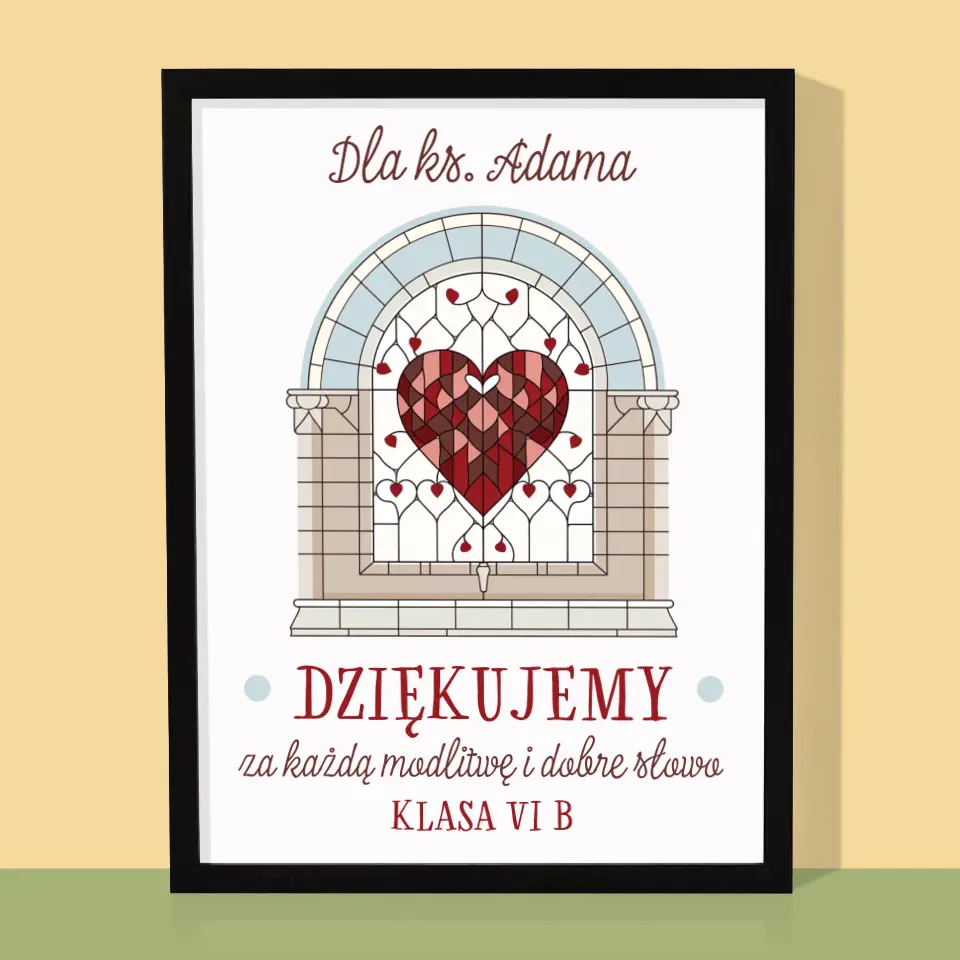 Imię i Podpis: Dziękujemy Za Każdą Modlitwę - Wydruk Obramowany - Image 5