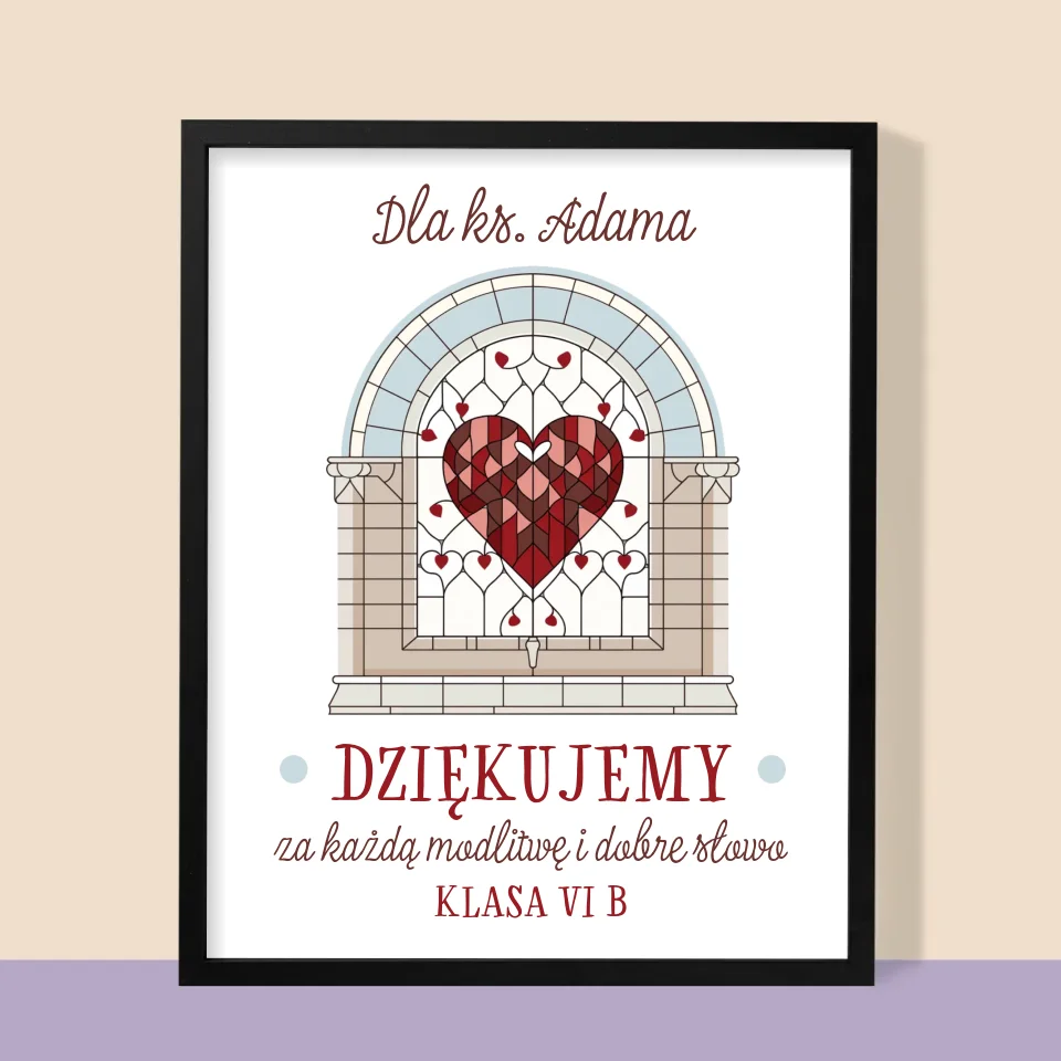 Imię i Podpis: Dziękujemy Za Każdą Modlitwę - Wydruk Obramowany - Image 9