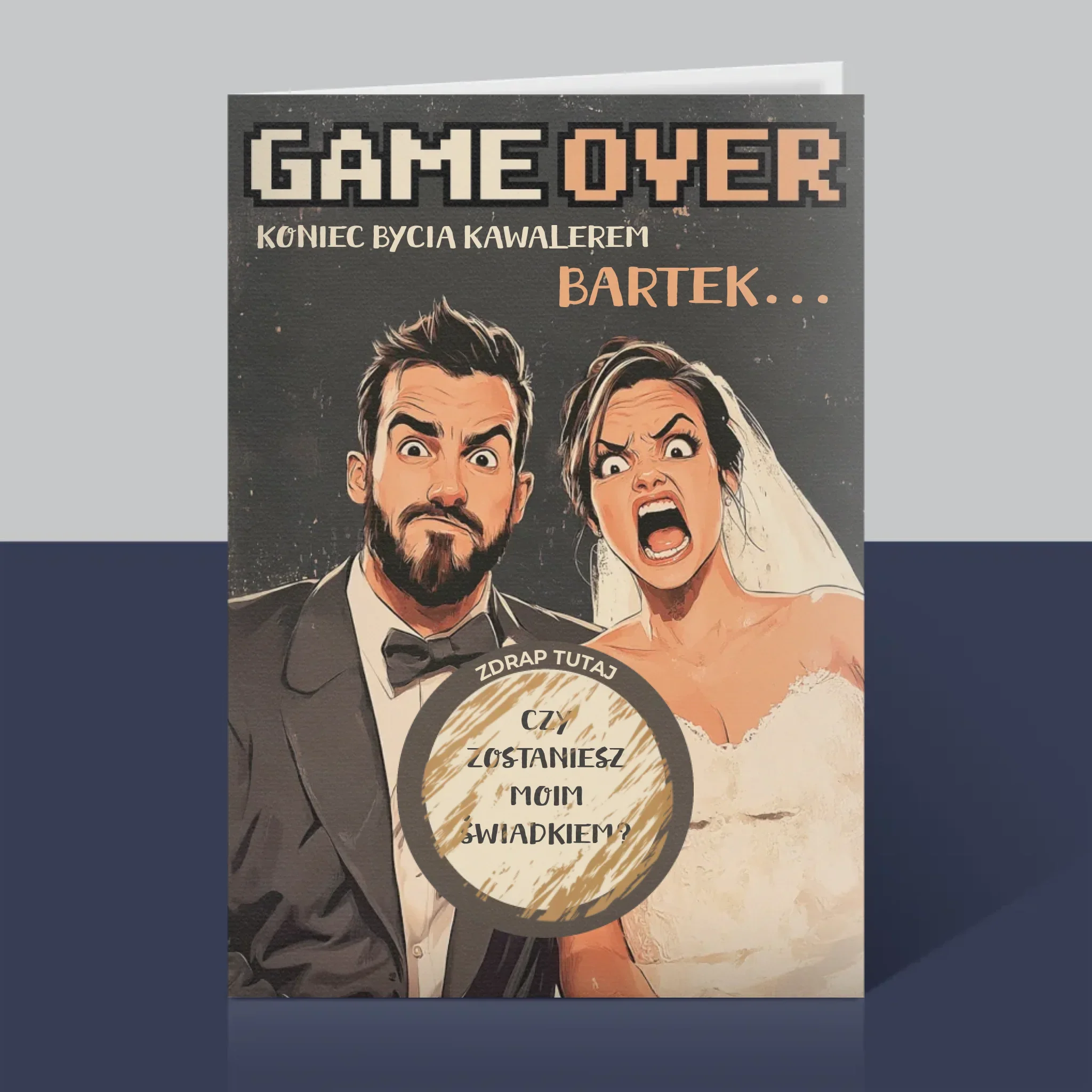 Imię i Podpis: Game over pytanie do świadka - Kartka z Życzeniami - Image 5