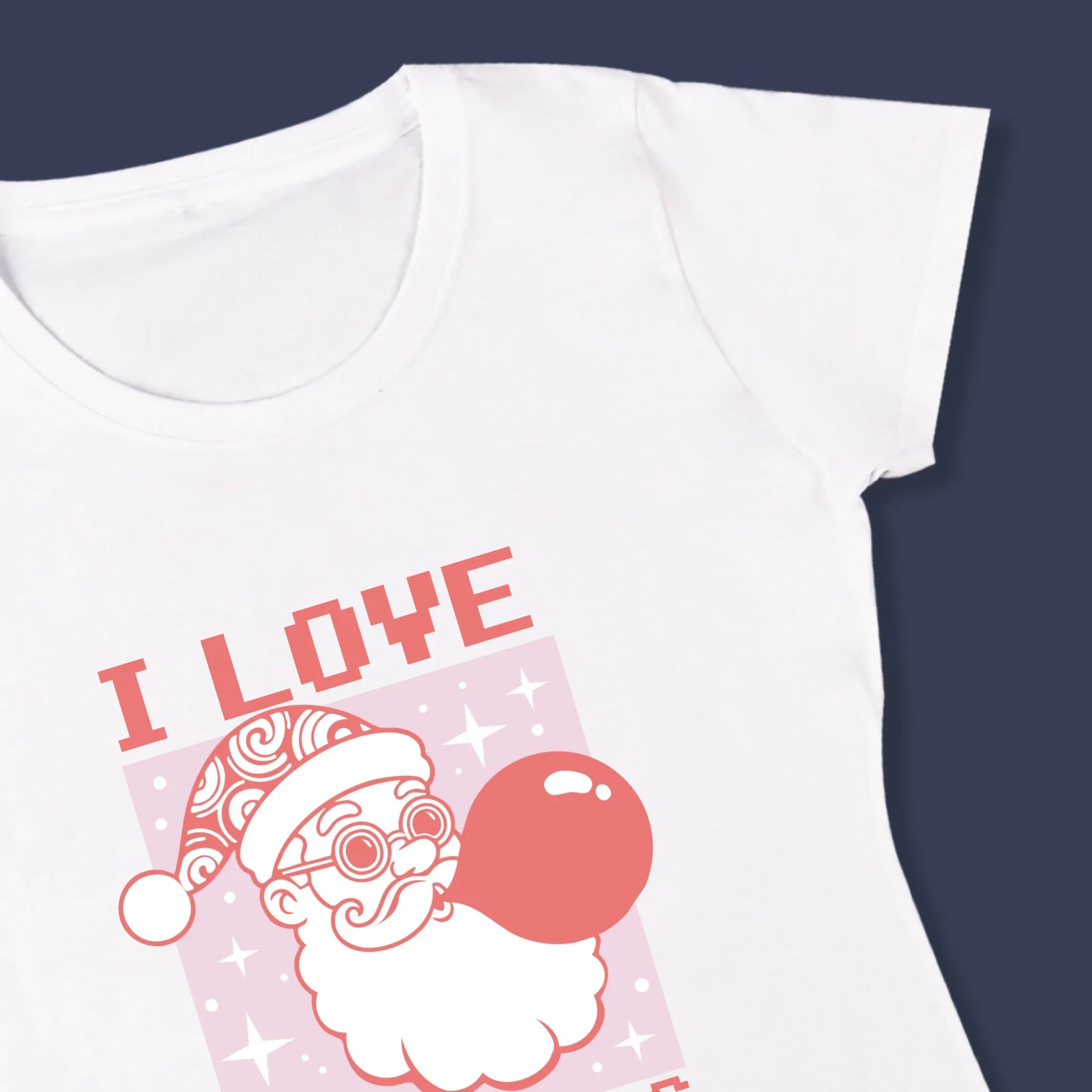 Imię I Podpis: I Love Christmas - Koszulka Damska z Nadrukiem - Image 4
