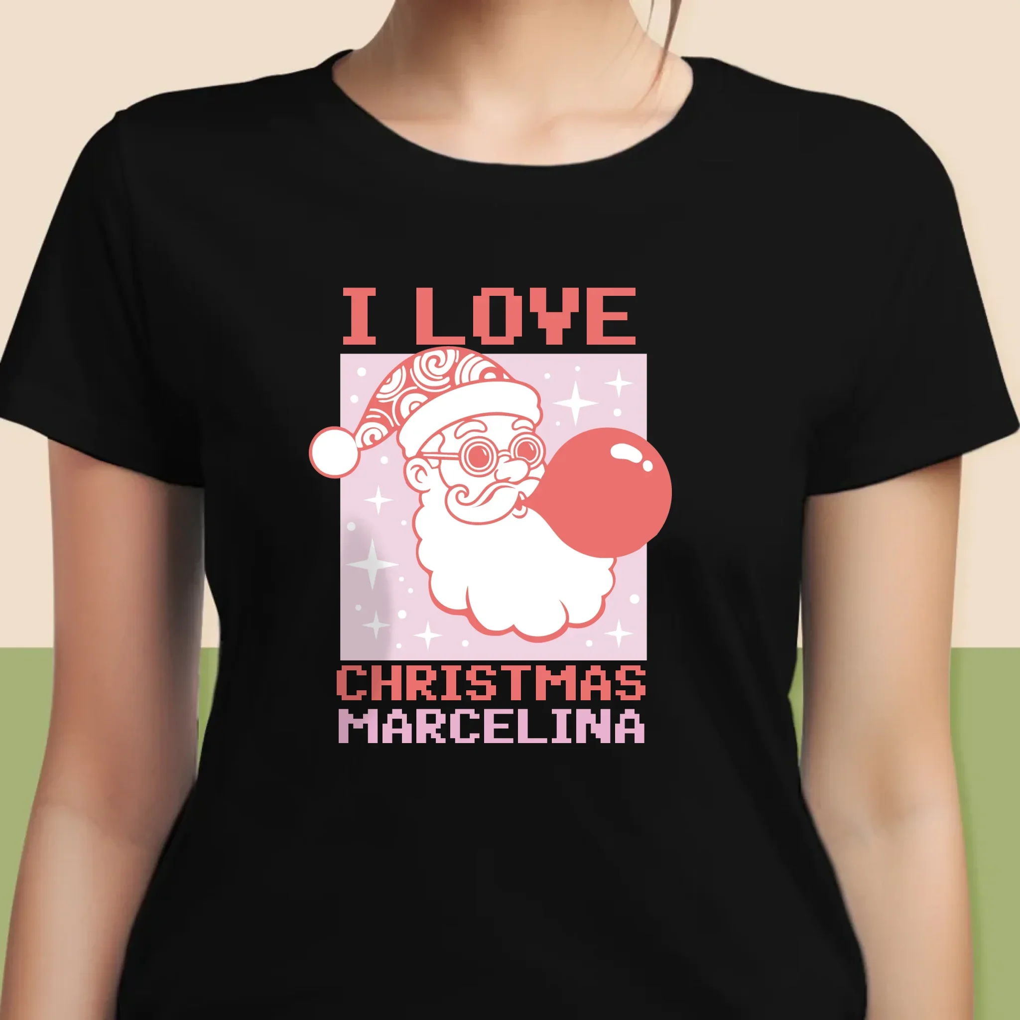 Imię I Podpis: I Love Christmas - Koszulka Damska z Nadrukiem - Image 6