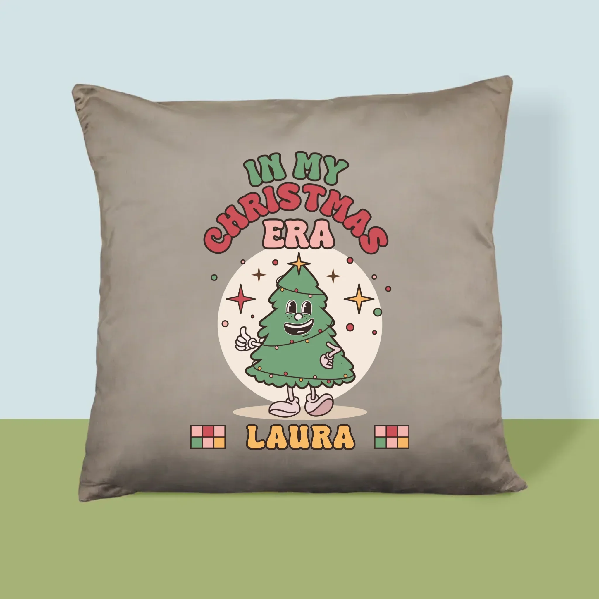 Imię I Podpis: In My Christmas Era - Poduszka z Nadrukiem