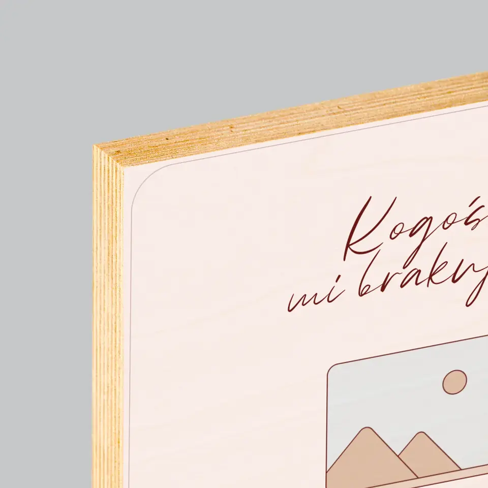 Imię i Podpis: Kogoś Mi Brakuje Świadek - Wydruk Na Drewnie - Image 4