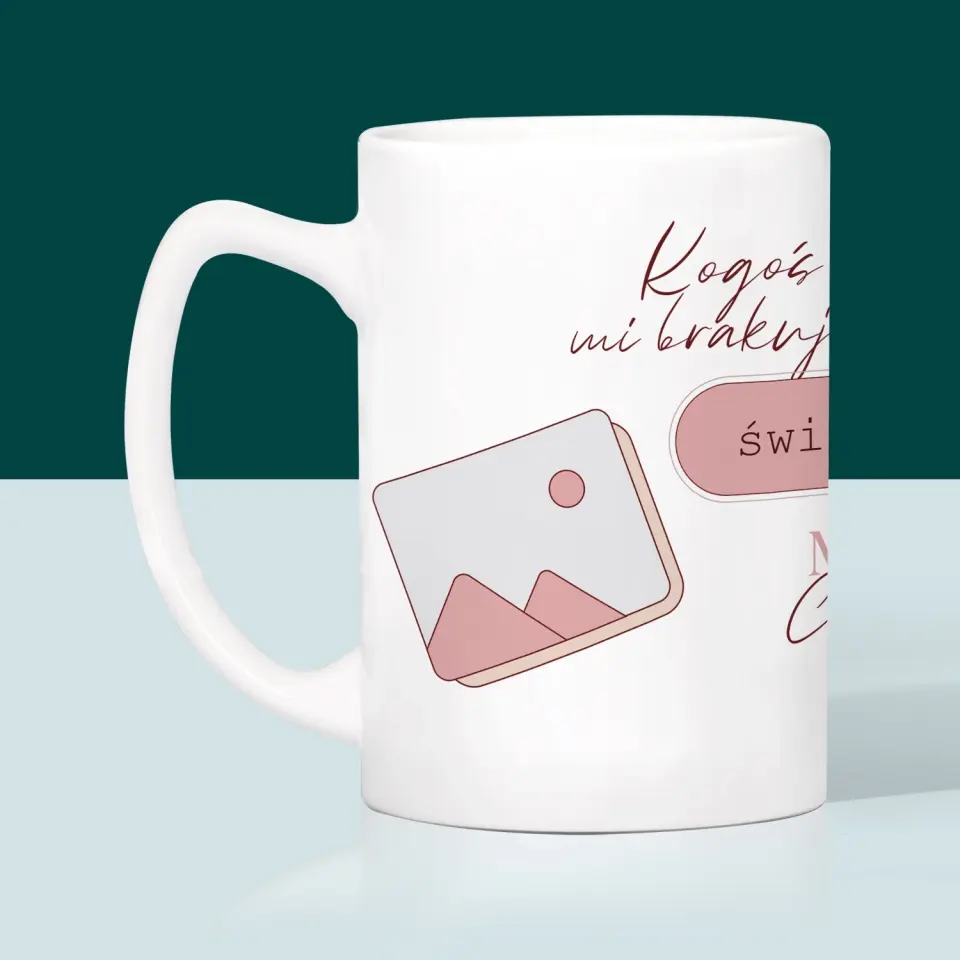 Imię i Podpis: Kogoś Mi Brakuje Świadkowa - Kubek z Nadrukiem - Image 4