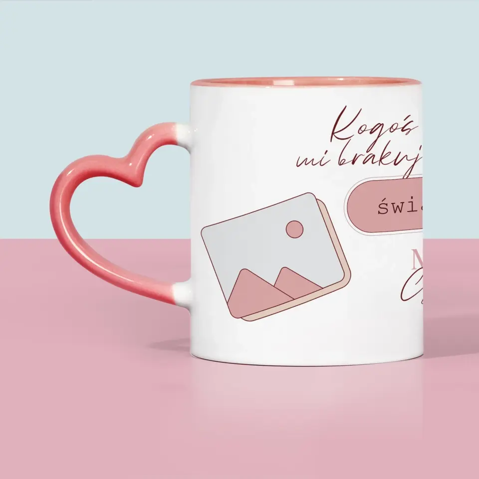 Imię i Podpis: Kogoś Mi Brakuje Świadkowa - Kubek z Nadrukiem - Image 5