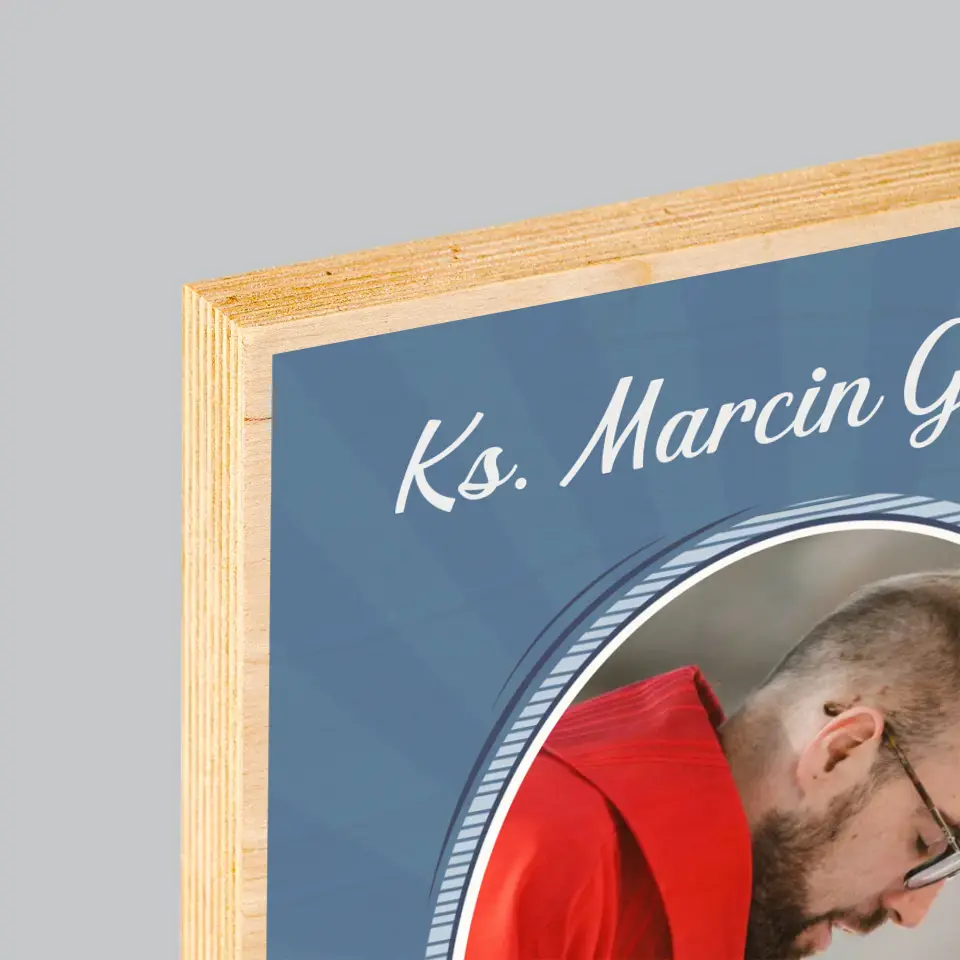 Imię i Podpis: Ksiądz Dziękujemy - Wydruk Na Drewnie - Image 4
