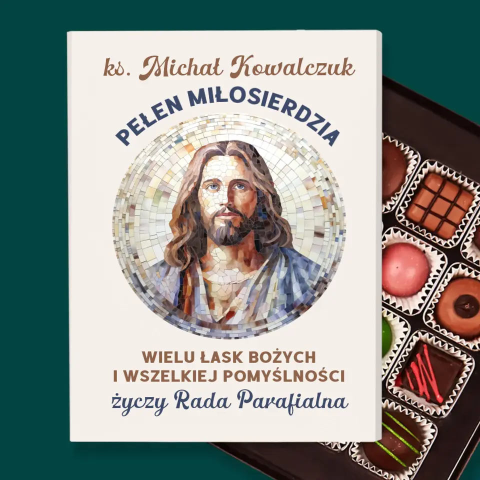 Imię i Podpis: Ksiądz Pełen Miłosierdzia - Personalizowane Praliny - Image 2
