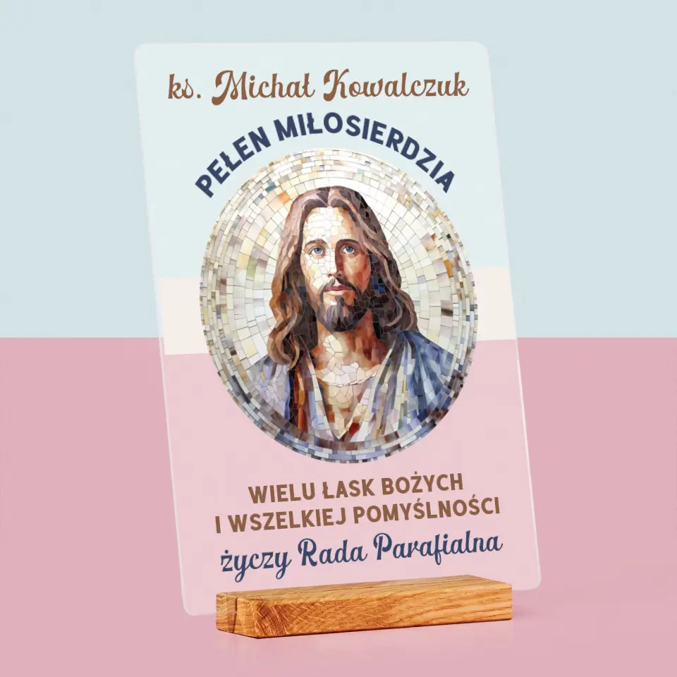Imię i Podpis: Ksiądz Pełen Miłosierdzia - Wydruk Na Szkle Akrylowym - Image 4