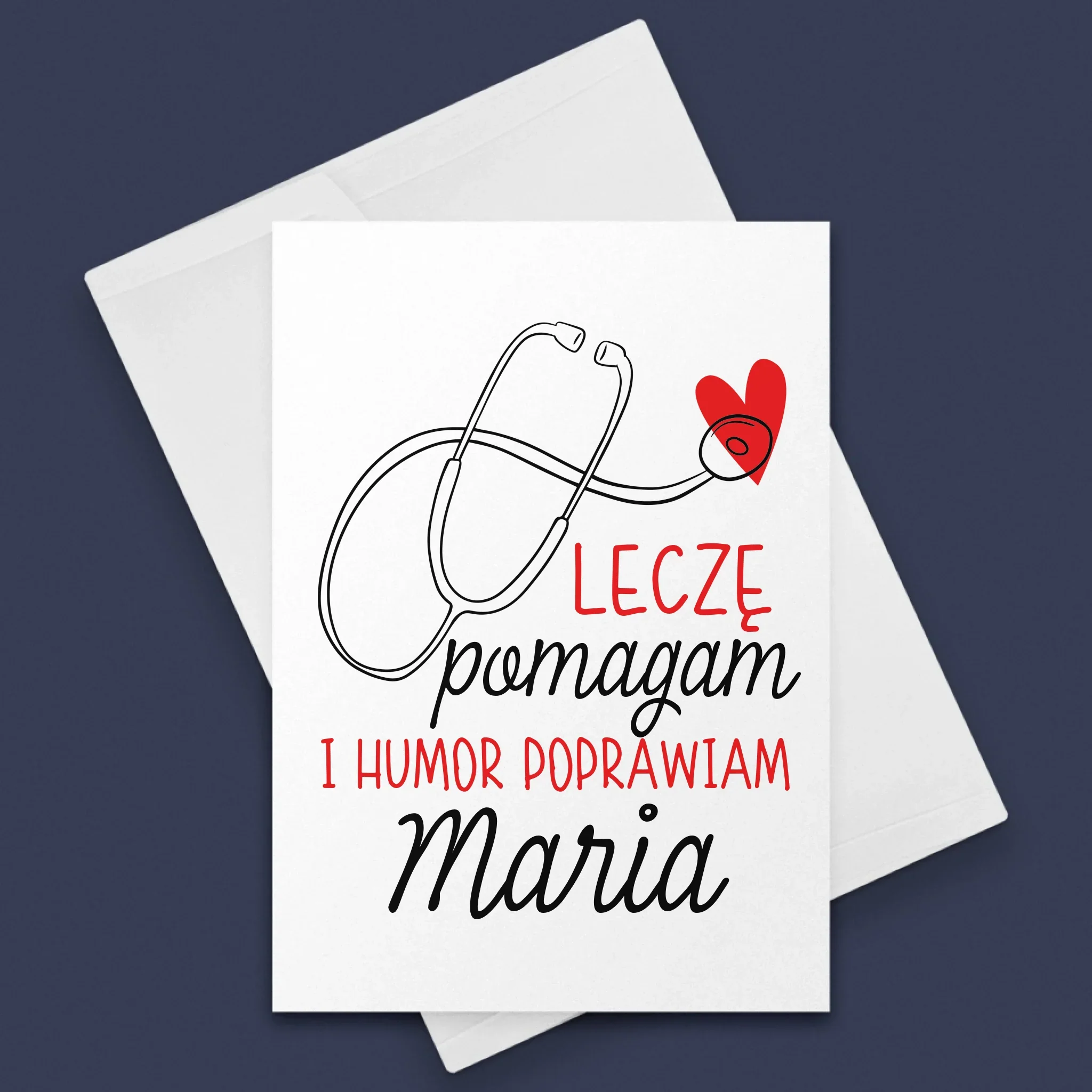 Imię I Podpis: Leczę Pomagam - Kartka Z Życzeniami - Image 3