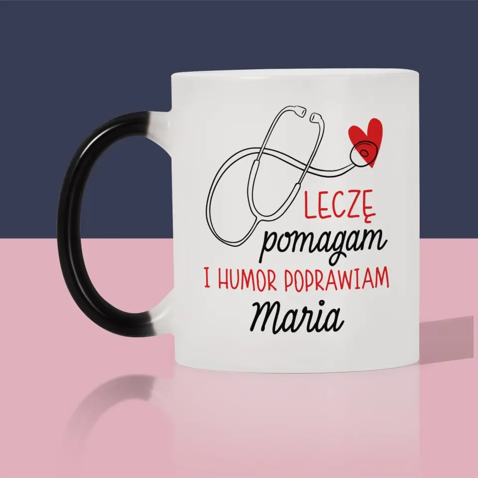 Imię I Podpis: Leczę Pomagam - Kubek z Nadrukiem - Image 7
