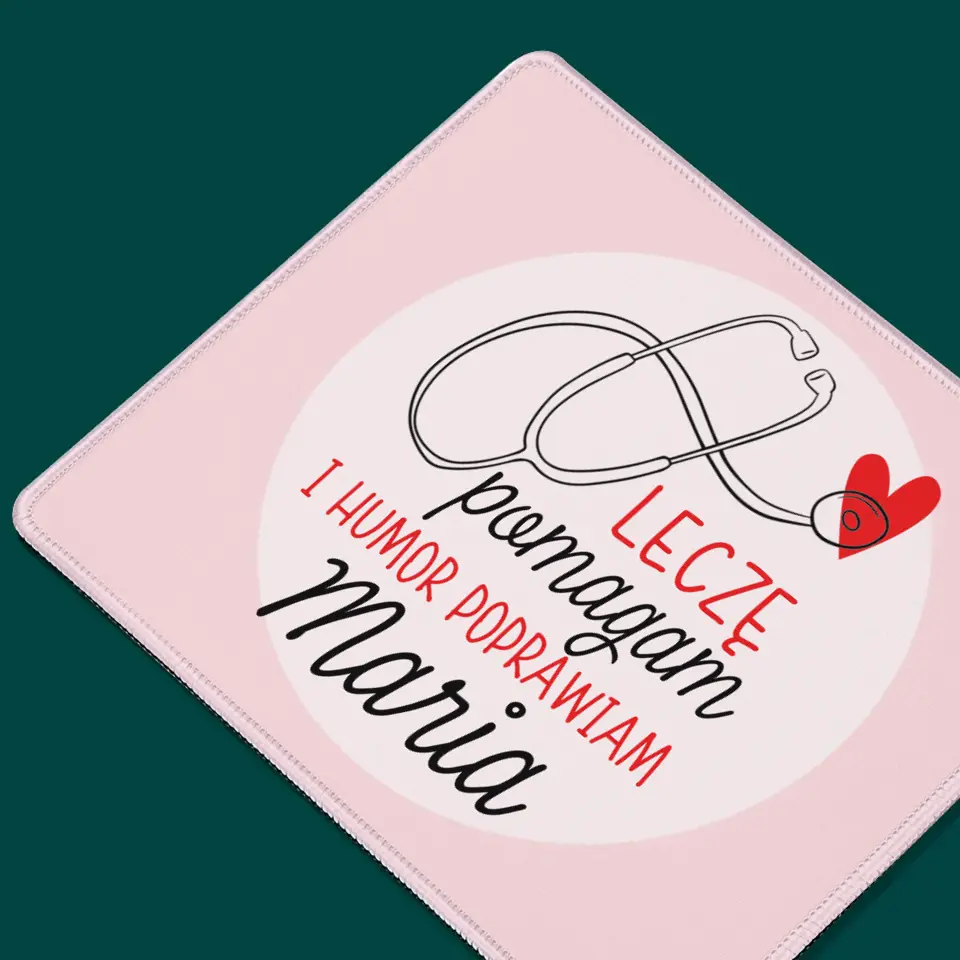 Imię I Podpis: Leczę Pomagam - Podkładka Pod Myszkę - Image 2