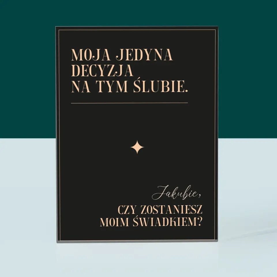 Imię i Podpis: Moja Jedyna Decyzja - Blok Akrylowy z Nadrukiem - Image 3