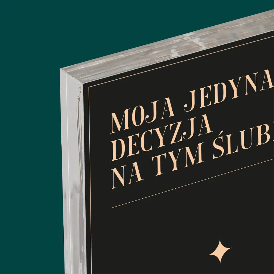 Imię i Podpis: Moja Jedyna Decyzja - Blok Akrylowy z Nadrukiem - Image 4