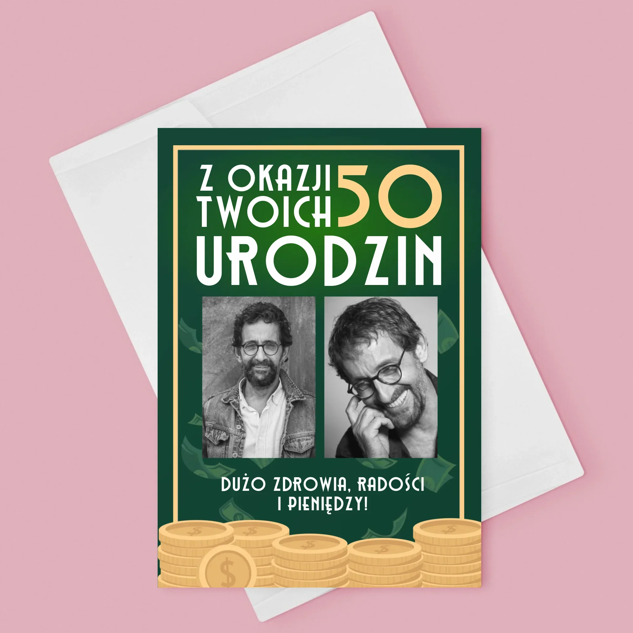 Imię i Podpis: Nagroda specjalna z okazji 50 urodzin - Kartka z Życzeniami - Image 3
