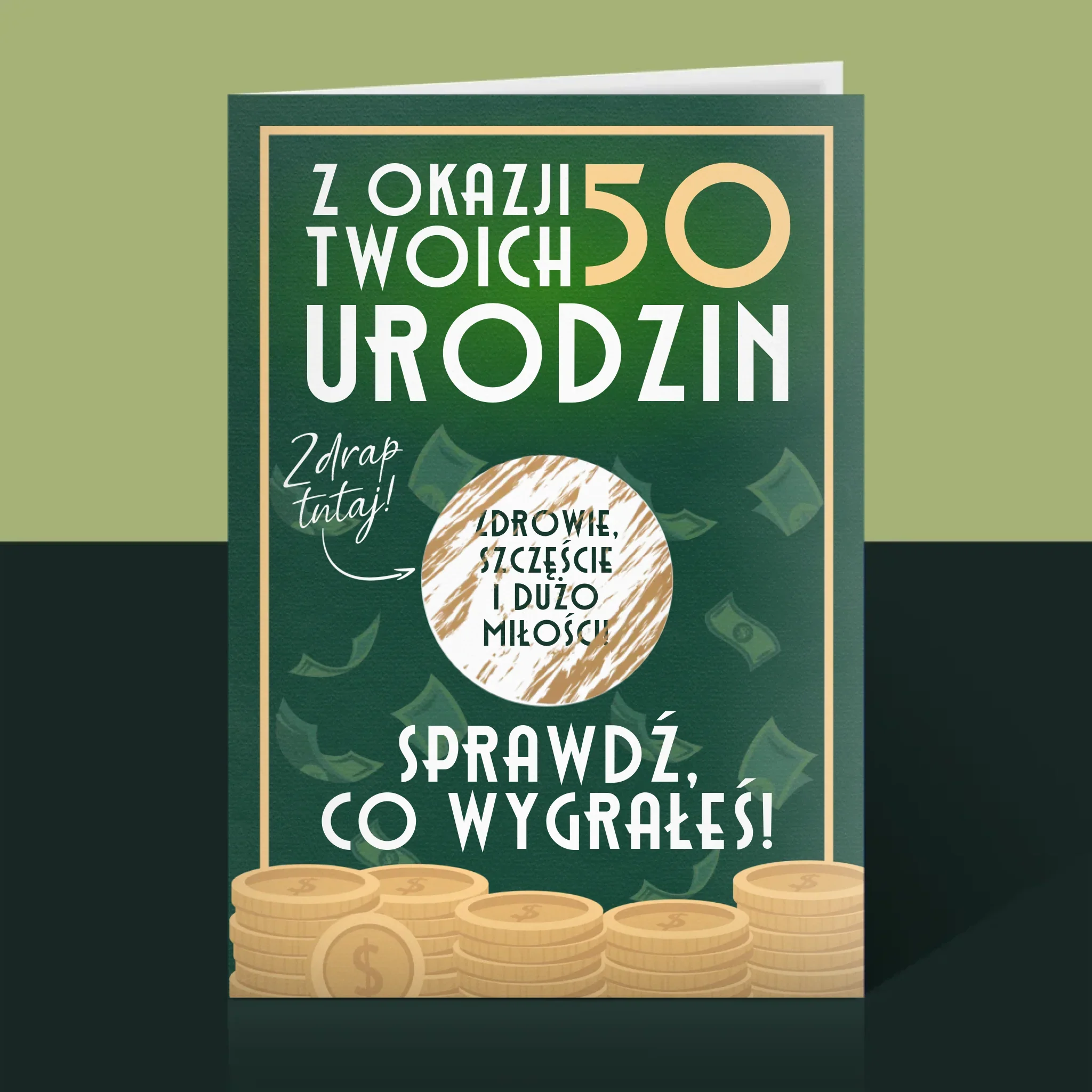 Imię i Podpis: Nagroda specjalna z okazji 50 urodzin - Kartka z Życzeniami - Image 5
