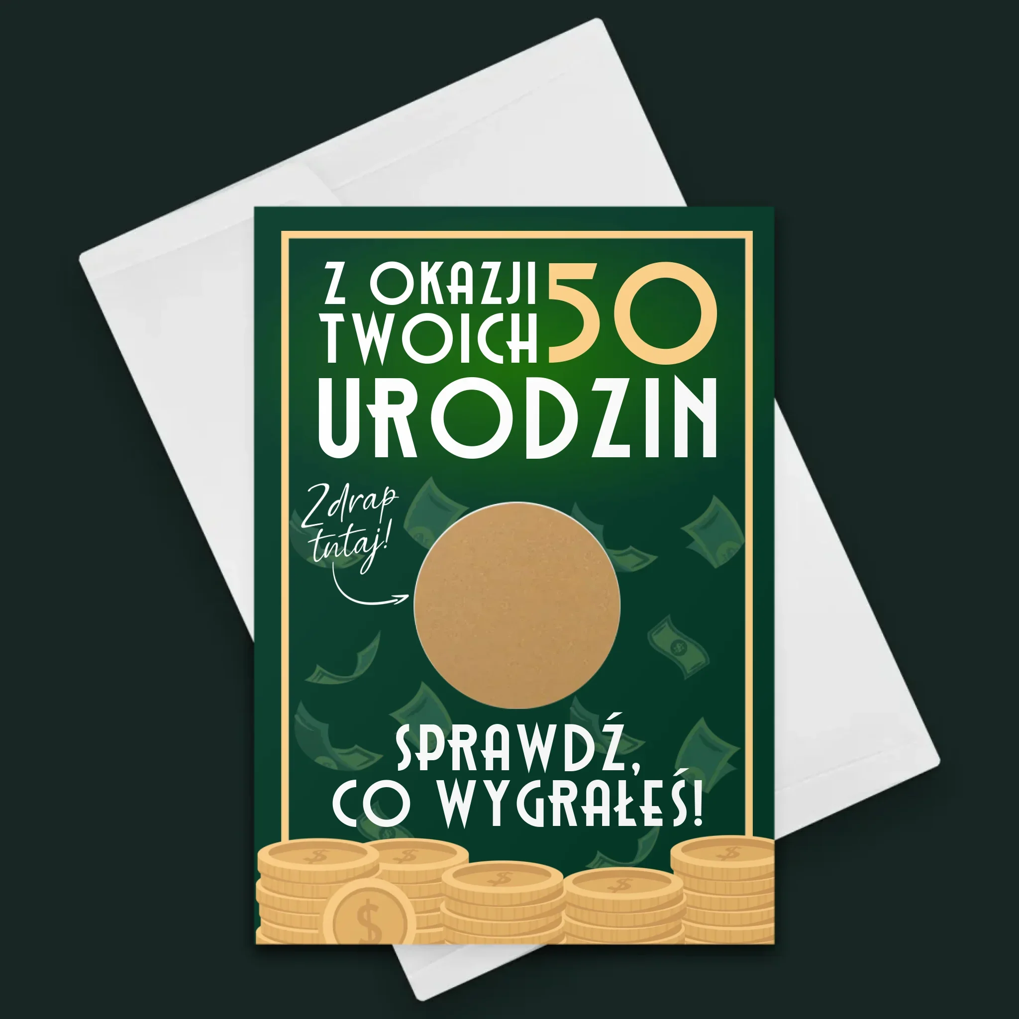 Imię i Podpis: Nagroda specjalna z okazji 50 urodzin - Kartka z Życzeniami - Image 7