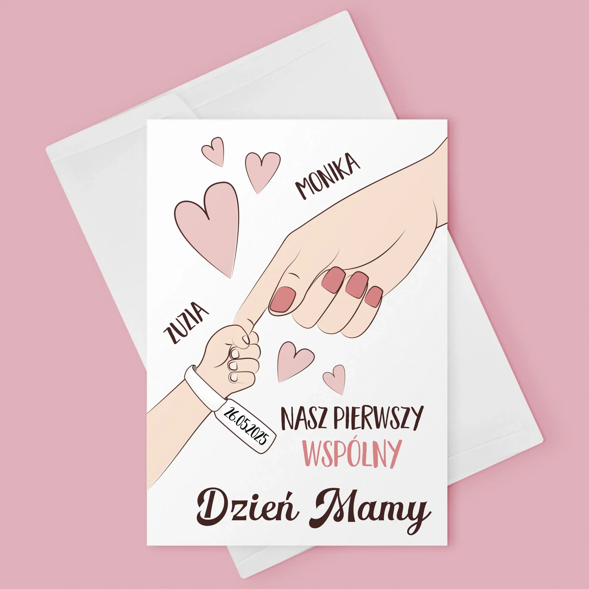 Imię i Podpis: Pierwszy Wspólny Dzień Mamy - Kartka z Życzeniami - Image 3