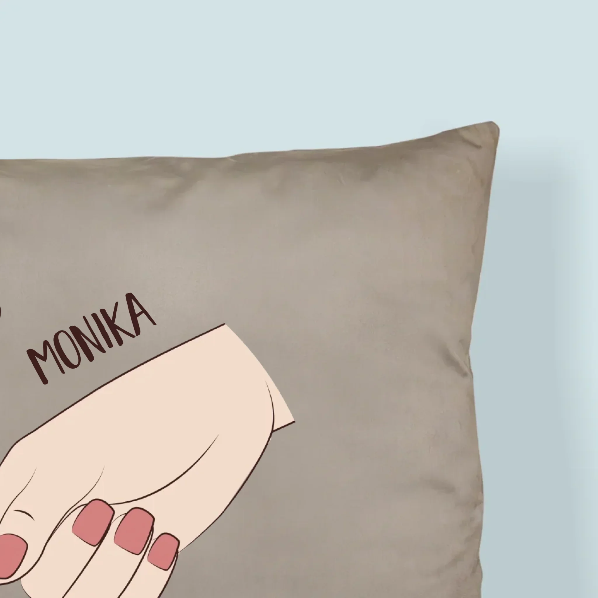 Imię i Podpis: Pierwszy Wspólny Dzień Mamy - Poduszka z Nadrukiem - Image 2