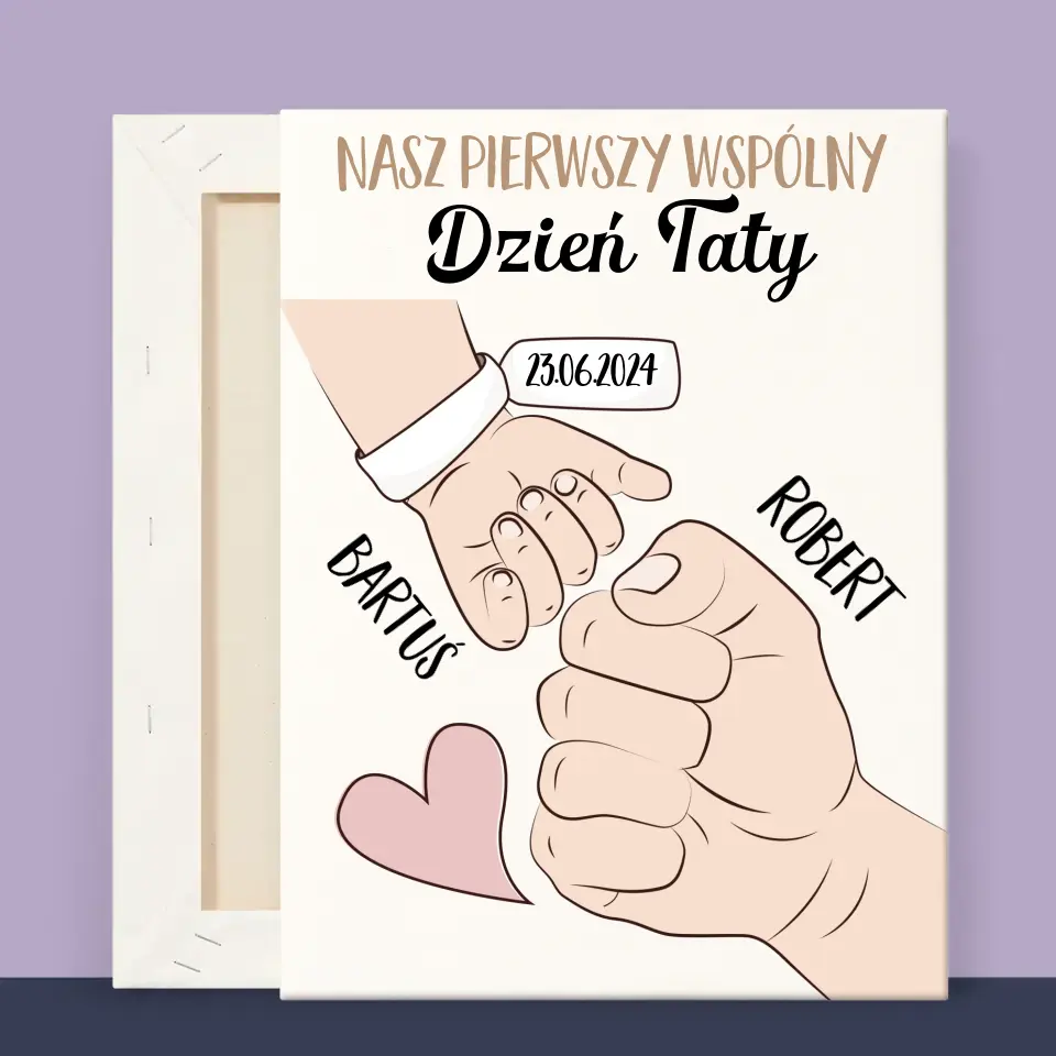 Imię I Podpis: Pierwszy Wspólny Dzień Taty - Wydruk Obramowany - Image 11