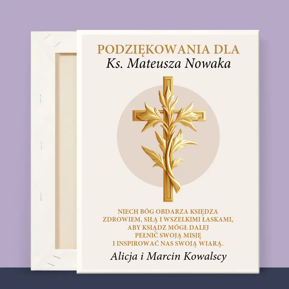 Imię i Podpis: Podziękowania Dla Księdza - Wydruk Obramowany - Image 11
