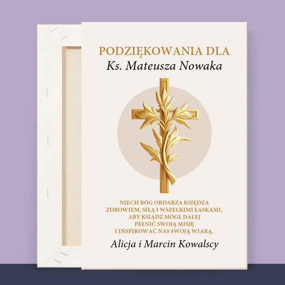 Imię i Podpis: Podziękowania Dla Księdza - Wydruk Obramowany - Image 12