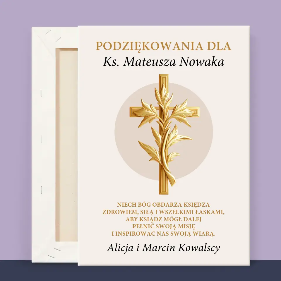Imię i Podpis: Podziękowania Dla Księdza - Wydruk Obramowany - Image 13