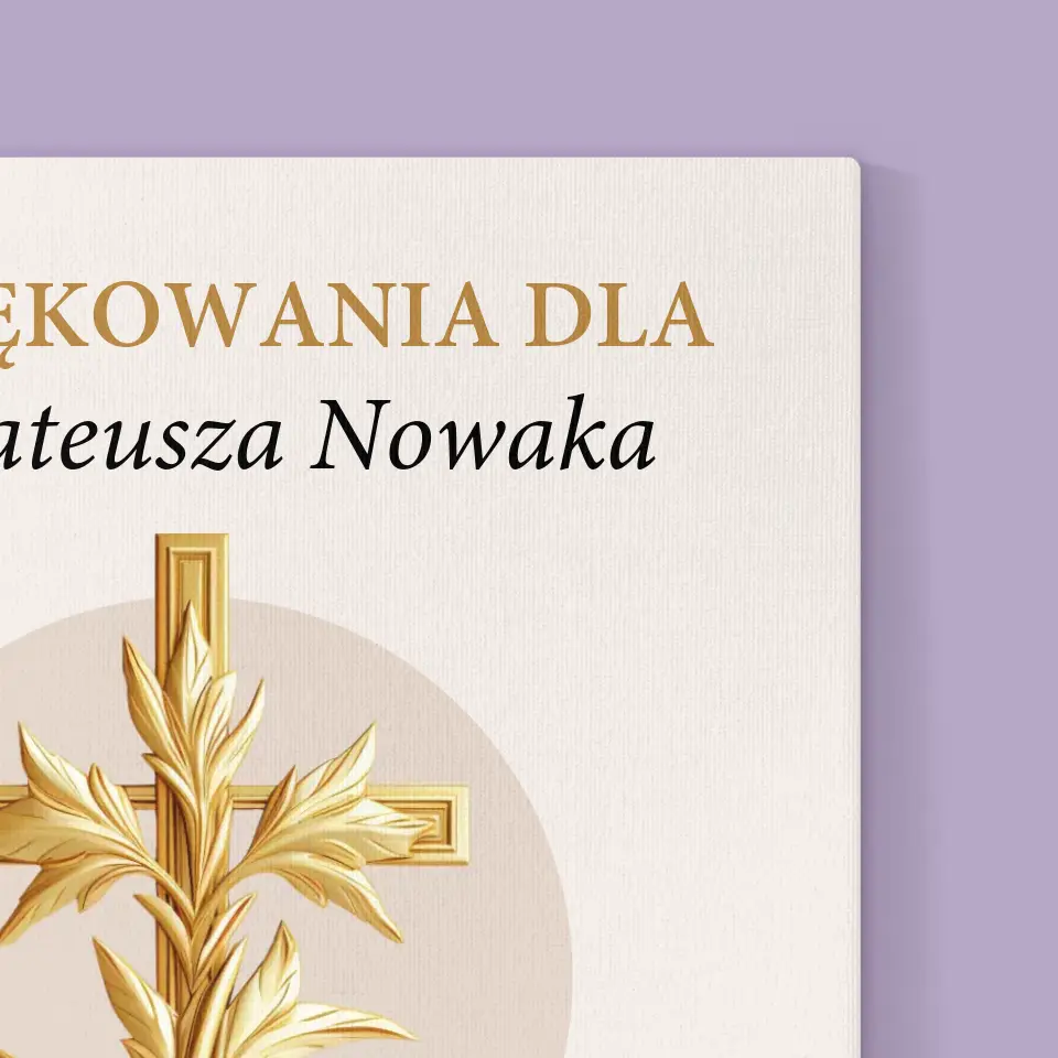 Imię i Podpis: Podziękowania Dla Księdza - Wydruk Obramowany - Image 14