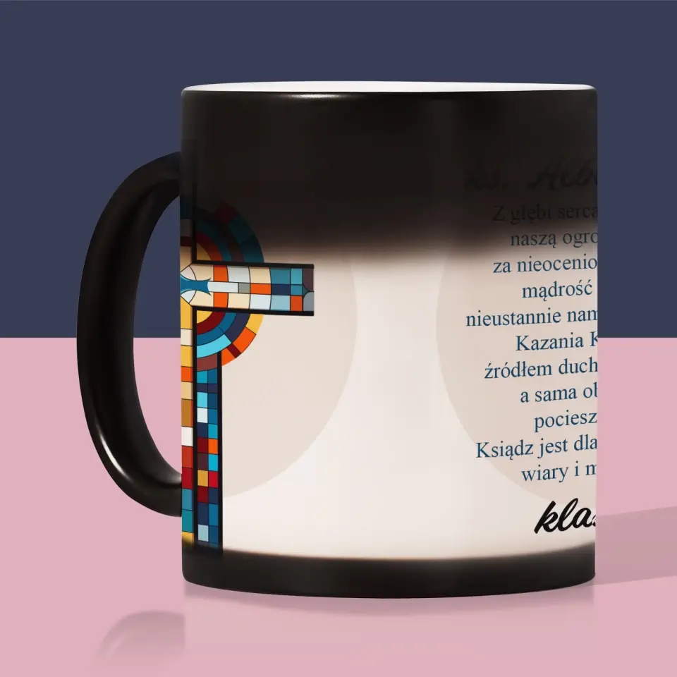 Imię i Podpis: Podziękowania Krzyż - Kubek z Nadrukiem - Image 8