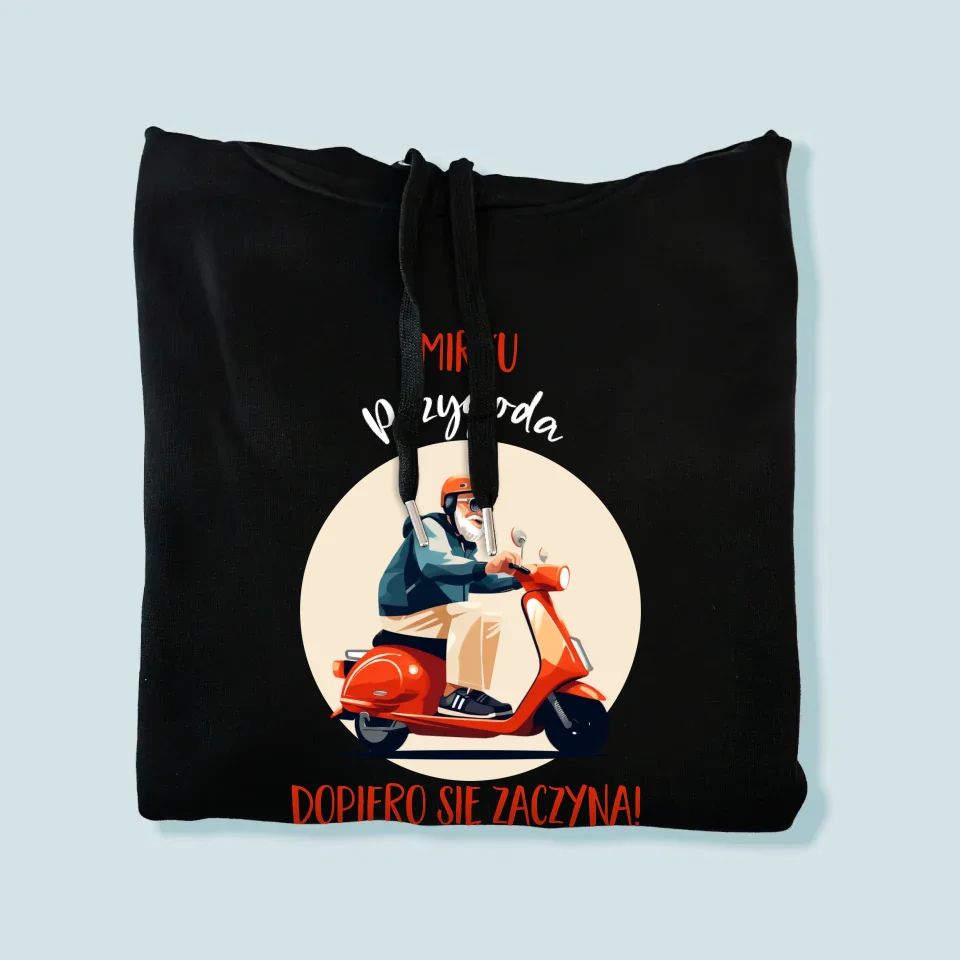 Imię i Podpis: Przygoda Dopiero Się Zaczyna - Bluza Męska z Kapturem - Image 8